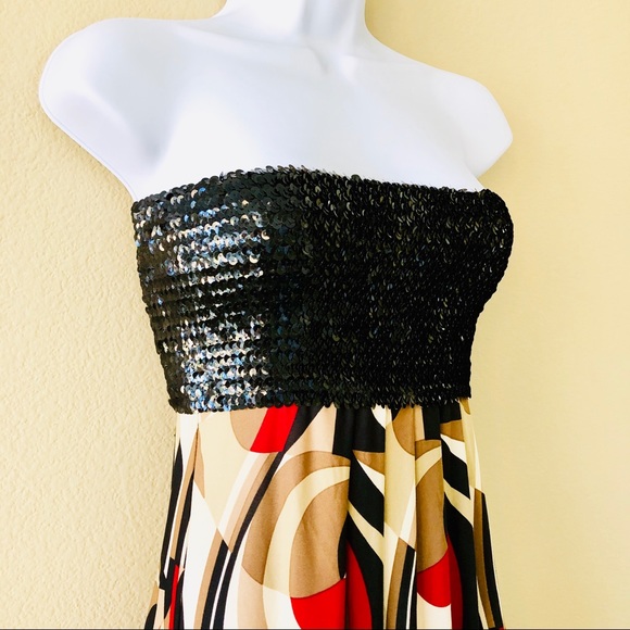 🆑JANETTE⚡️Strapless Sequins Homecoming Dress_S - Picture 3 of 9